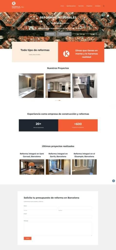 Proyecto Web completo desde el diseño integral hasta la estrategia SEO
